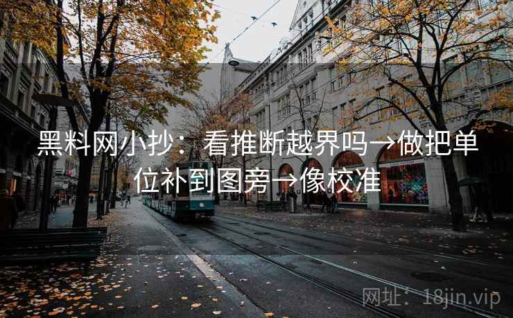 黑料网小抄：看推断越界吗→做把单位补到图旁→像校准