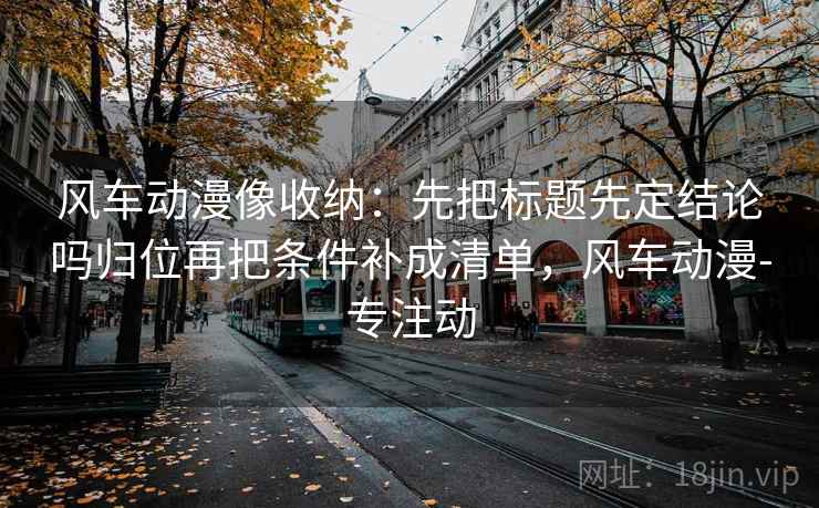 风车动漫像收纳：先把标题先定结论吗归位再把条件补成清单，风车动漫-专注动