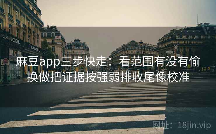 麻豆app三步快走：看范围有没有偷换做把证据按强弱排收尾像校准